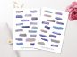 Preview: Purple Brushstroke Sticker Set